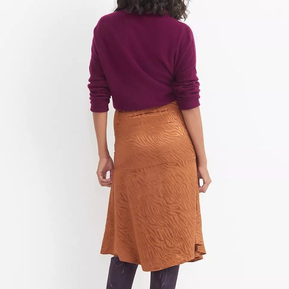 Anthropologie Maeve Tamra Jacquard Midi Skirt 6 - Picture 2 of 6